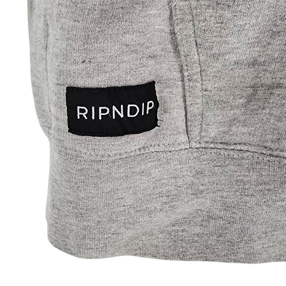 Ripndip Adult Medium Hoodie Stop Being A Cat Gray Graphic Sweatshirt - Picture 6 of 14